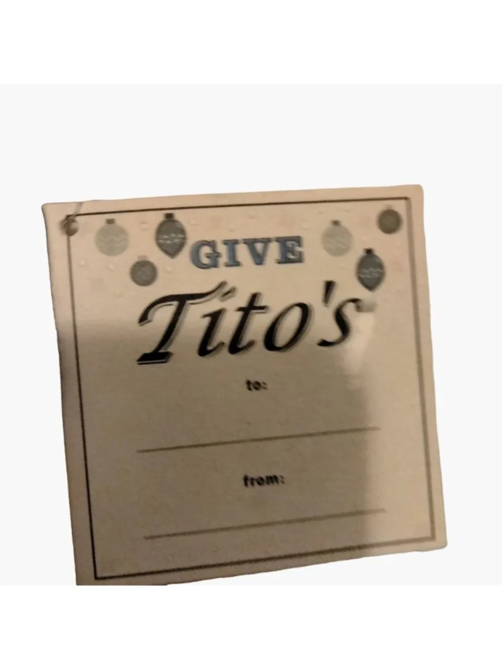 Titos Handmade Vodka Miniature Ugly Sweater Bottle Cover Coozie Koozie